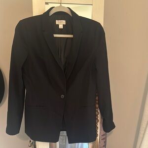 LOFT Black Tailored Blazer Professional Suit Jacket
